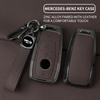 Interior Mouldings Zinc Alloy Leather Car Key Fob Case 3/4 Button Fits 2019 2020 Mercedes-Benz A220 E63S AMG E-Class GLE 350 4MA