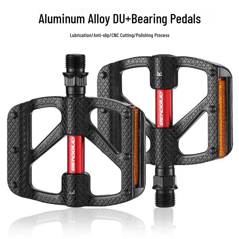 Bunggo Cykelpedaler i Aluminiumlegering - Vattentäta, Dammtäta, Dubbla DU-lager för Utomhuscykling