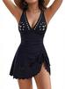European Hollow Out One-Piece Swimsuit: Women's Slimming Sexy Skirted Bikini