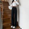 High Waist Wide Legs Straight Jeans Damen Frühjahr und Herbst Modelle neue koreanische Version kleine lockere und dünne Hosen ins Tide