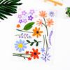 8 Sheets Flowers Wall Decals Watercolor Spring Floral Wall Sticker Colorful Peel And Stick Mural Wall Art for Home Bathroom Kitchen Decor