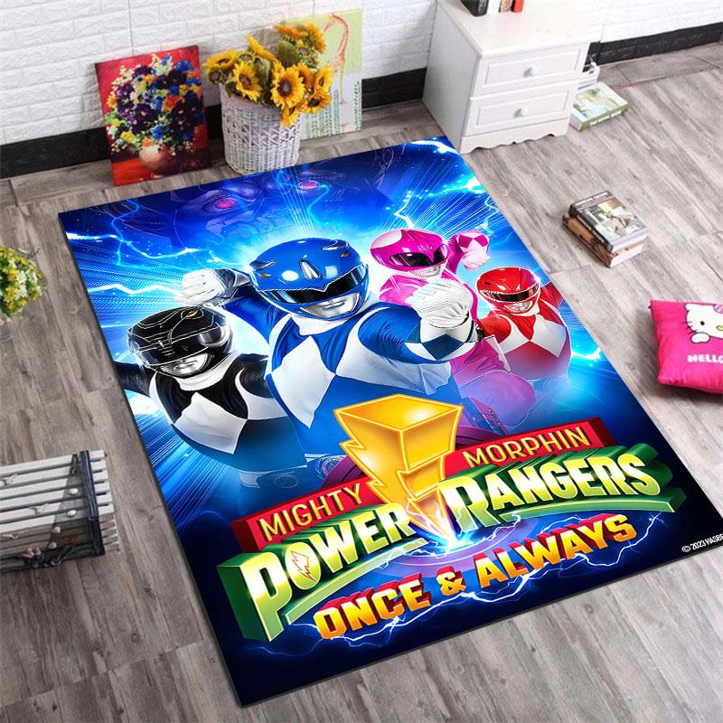 Power Rangers Rug, Suitable for Living Room, Bedroom, Game Room, Computer Room and Home Décor.