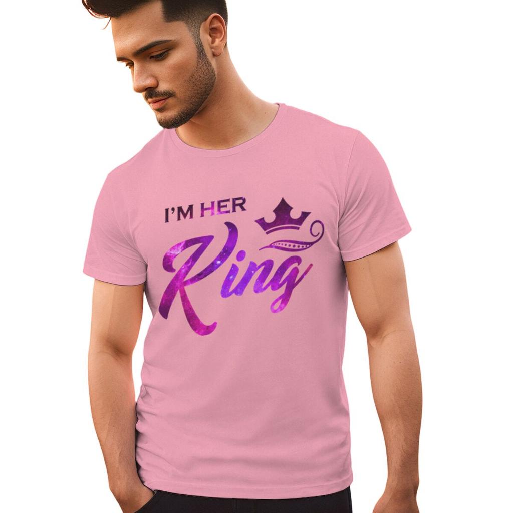 Vintage Starry Sky Style Im His QueenHer King T Shirt Women Men Fashion Crown Matching Tshirt Sweet Valentine Gifts Tshirts