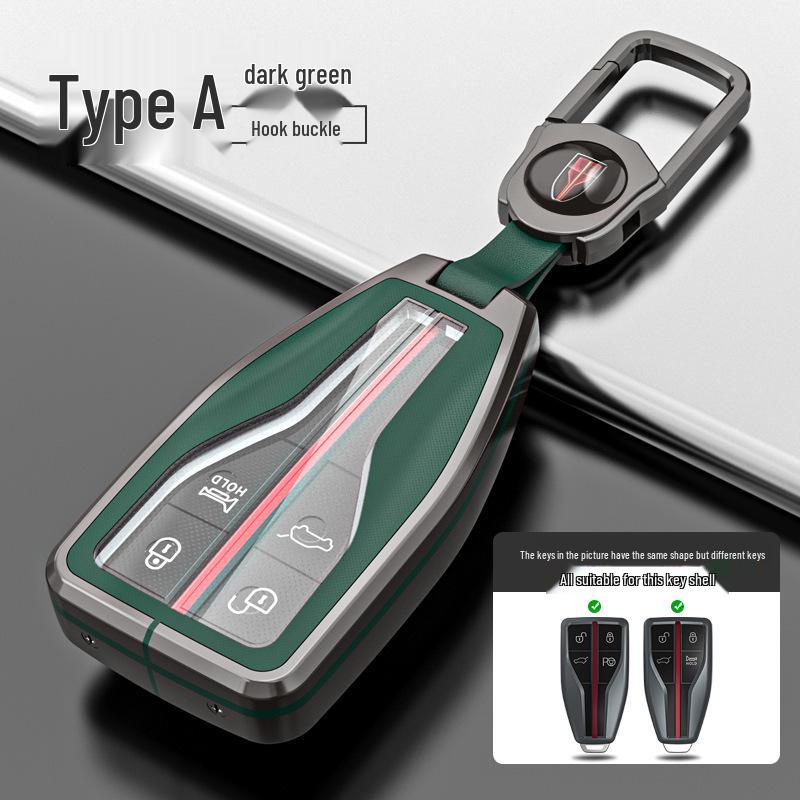 Premium Metal Key Case for Hongqi H5, H7, HS5, HS7 - Luxury Car Remote Holder with Buckle