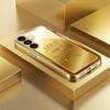 Wealth Gold Bar Metallic Paint Glass Phone Case Suitable for Samsung Galaxy S26 S25 S24 S22 S21 S20 FE/Ultra/Plus Anti Drop