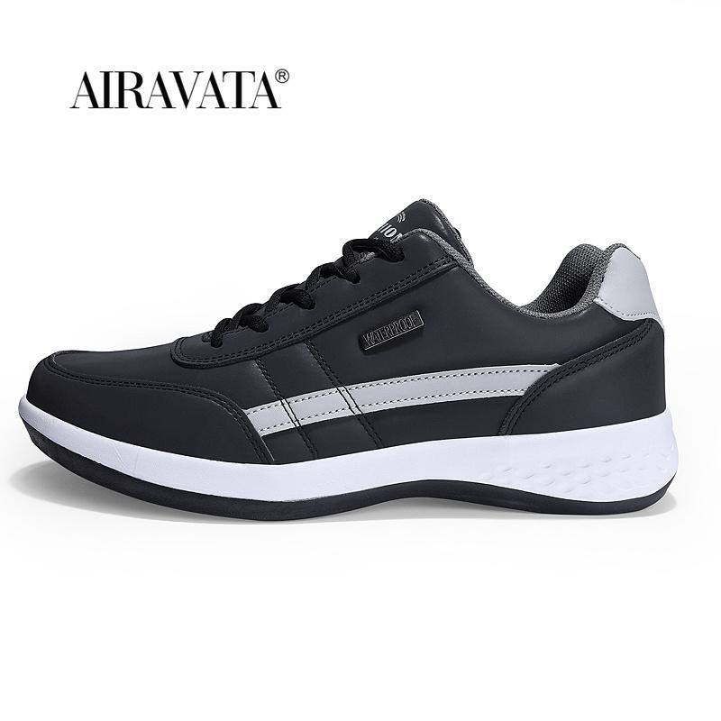 Men's Casual Pu Leather Shoes Outdoor Spring/Autumn Comfortable Flat Walking Sneakers