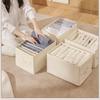 Oxford Fabric Collapsible Storage Box With Removable Dividers Clothes Pants Organizing In Closet Drawer