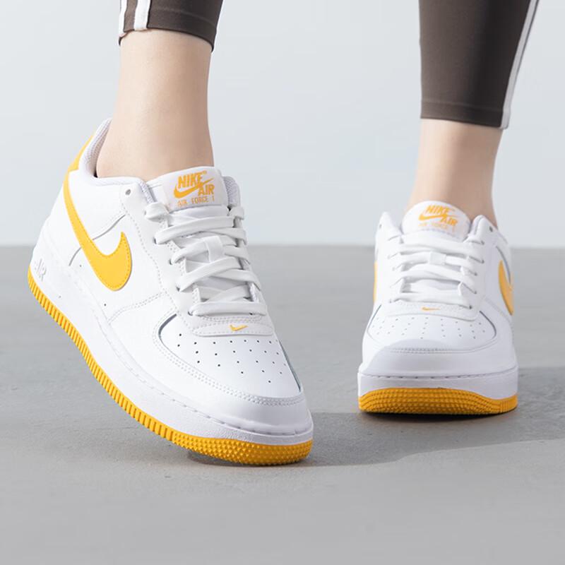 Nike Air Force 1 GS White University Gold Kids Sneakers FV5948-109
