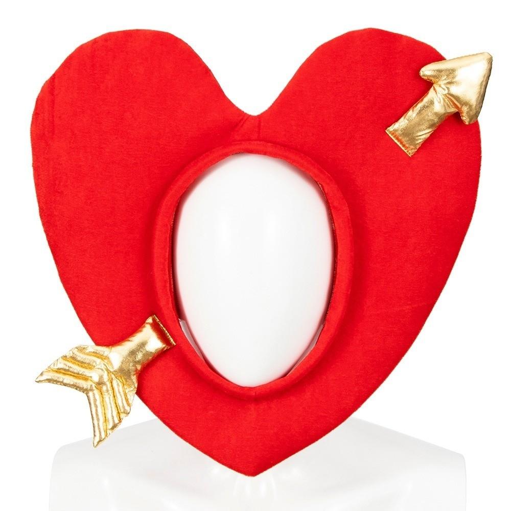 Kids Toys Gifts Red Heart Shaped Hat Creative Funny Pullover Hat Novelty Warm Cupid's Arrow Hat Festival Party