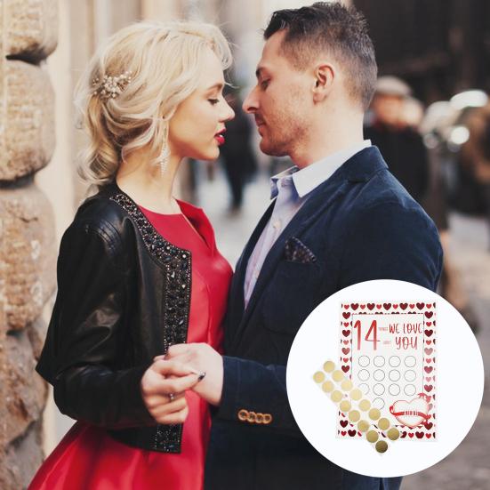 1 Set Rubbelkarten Liebe über 14 Dinge, die ich Dir zum Valentinstag Rubbelkarte Romantisch