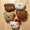 Cartoon Plush Bear Head Brooch and Hair Accessory