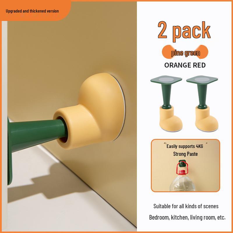 Silicone Anti-Collision Door Wedge with Round-Head Magnet, No-Drill Silent Door Stopper for Bathroom