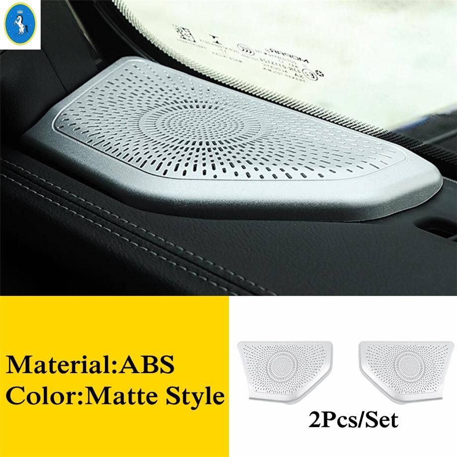 ABS Car Dashboard Triangle A Pillar Speaker Audio Sound Decor Frame Cover Trim For Toyota Yaris   Interior Accessories Matte Style
