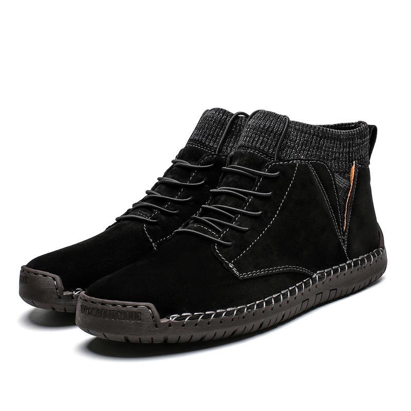 Quality Men Boots New Lace UP Men Shoes Non-slip Wearable Large Size Casual Shoes Plus Retro Trend Fashion Men Boots