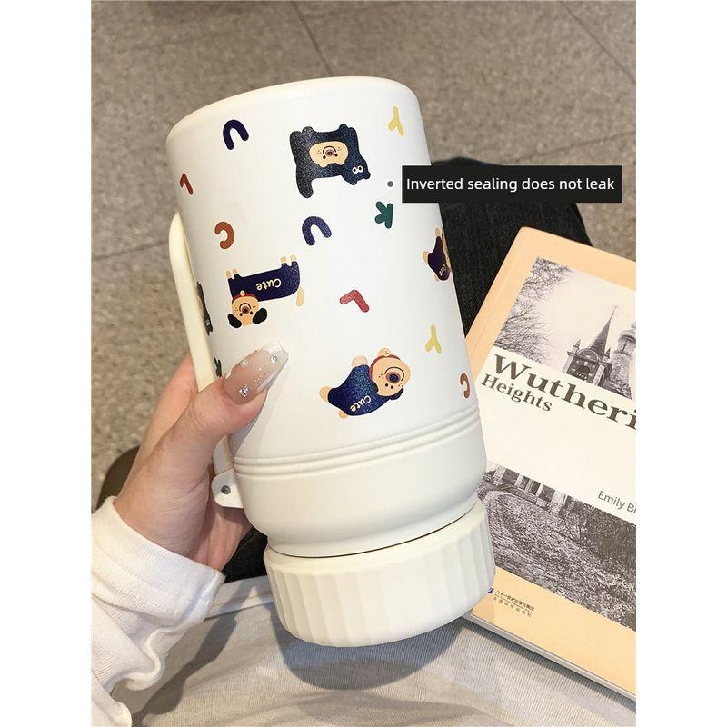 Large-Capacity Thermos Cup for Women with Good Looks, 2026 New Model, Tea-Water Separation Tea Cup, Portable Cup for Students and Office