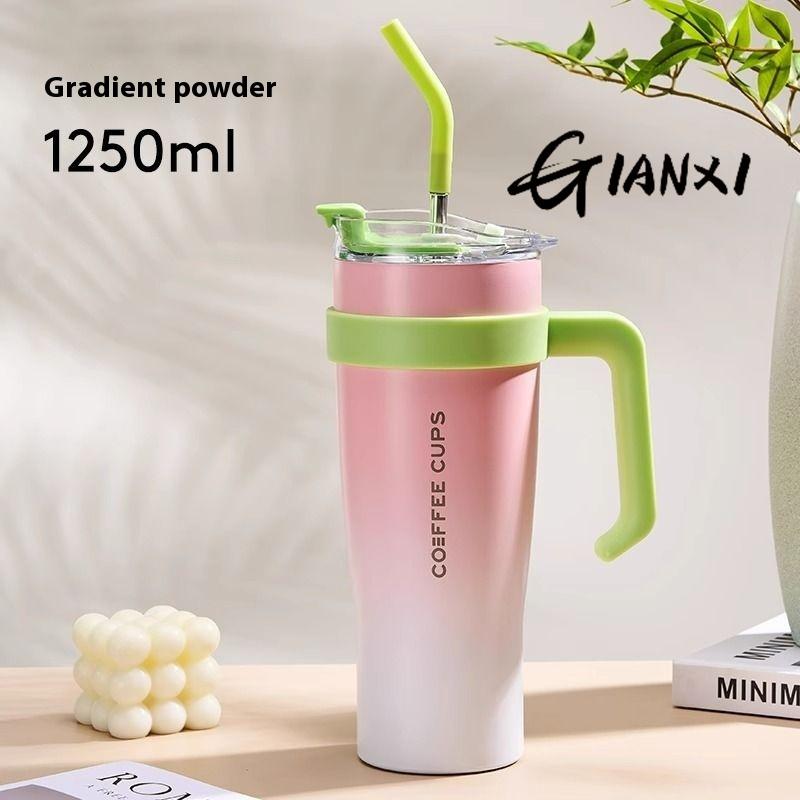 Big MAC Thermos Cup Large Capacity Ice Bullock Cup 304 Stainless Steel Water Cup Women's New  Boys Straw Cup