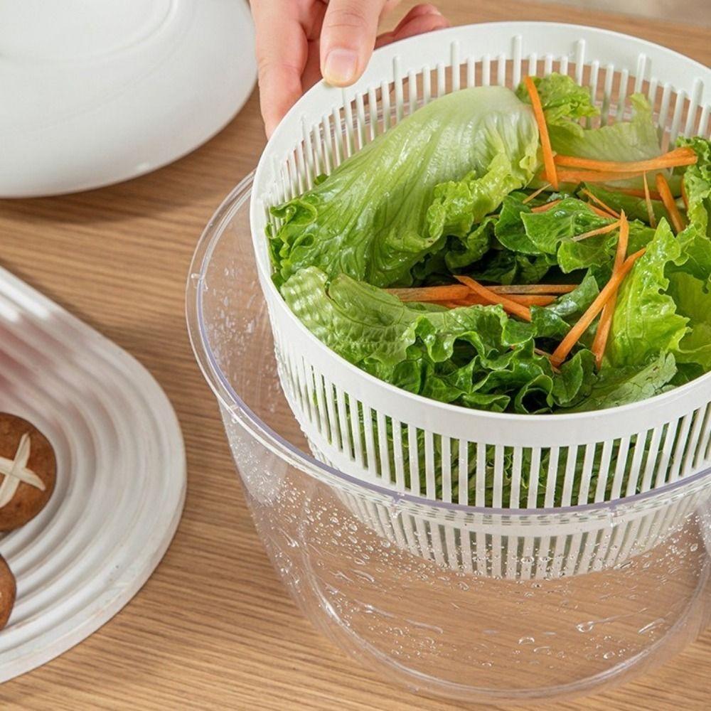 Quick Drying Manual Salad Spinner Plastic Lettuce Spinner Practical Salad Dryer  Kitchen