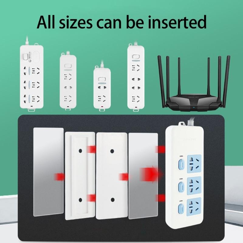 5pcs Multipurpose Adhesive Power Strips Mounts for Home Office Supplies and Dormitory Cable Managements Solution