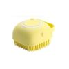 Dog Bathing Brush Pet Massage Brush Shampoo Dispenser Soft Silicone Brush Rubber Bristle for Dogs and Cats Shower Grooming Tool