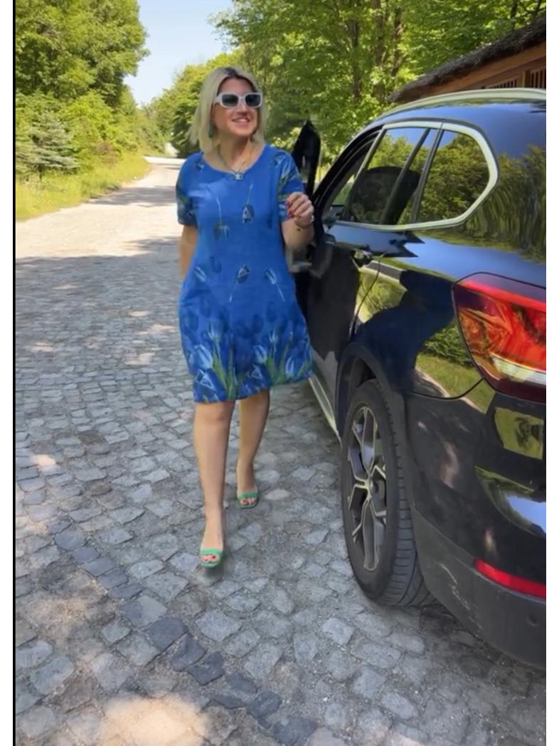 

2026 Summer Floral Print Loose Casual Round Neck Dress Double Extra Large