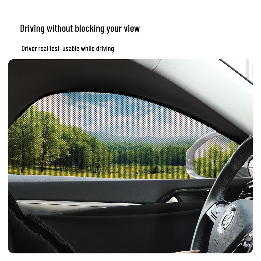 Double Layer Sun Shade with Zipper: Insulated, Breathable Privacy Curtain for Self-Driving Tours