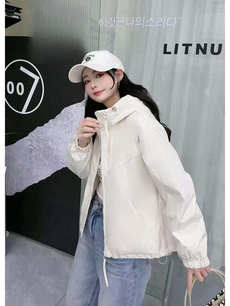 Damen Frühjahr 2025 Lässige Mode Kurzer Windbreaker - Stilvolle, altersreduzierende Jacke