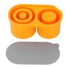 Silicone Ice Cube Tray for 40oz Cup Easy Release Hollow Cylinder Ice Maker with Spill Resistant Lid for Cocktail Tea Coffee