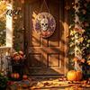 Outdoor Patio Hanging Ornament Halloween Ornament, 2D Flat Acrylic Pendant, Ghost Skull Front Door Decoration Witch for Indoor Window Wall Decor