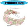 New Chinese Styles Wide Headband with Embroidered Flowers Comfortable High Skull Hairhoop For Everyday Wear Formal Event