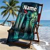 Custom Name Personalized Final Fantasy Print Beach Towel, for Trip Camping Beach Party Home Decor, Birthday Gift for Family & Friends