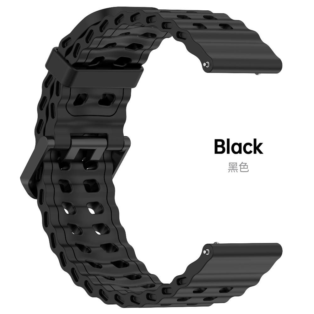 

Универсальный 22 мм подходит для amazfit GTR4 официальный двухцветный силиконовый ремешок 42 мм для Huawei GT5 Pro 46 мм ремешок Soort Silicone Honor Watch Dream Band Universal 22mm width чёрный