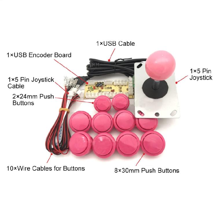 DIY Raspberry Pi Controller DIY Arcade Joystick LED Arcade Buttons for Players