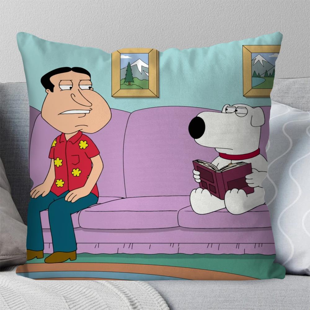 Animated F-family G-guy Drama Cartoon Pillow Case Square Pillow Bedroom Sofa Leisure ComfortCarLiving Room Home Decoration 40X40