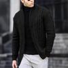 Giacca Calda Casual da Uomo Maglione Cardigan in Maglia Giacca da Uomo a Maniche Lunghe con Cerniera e Cavo