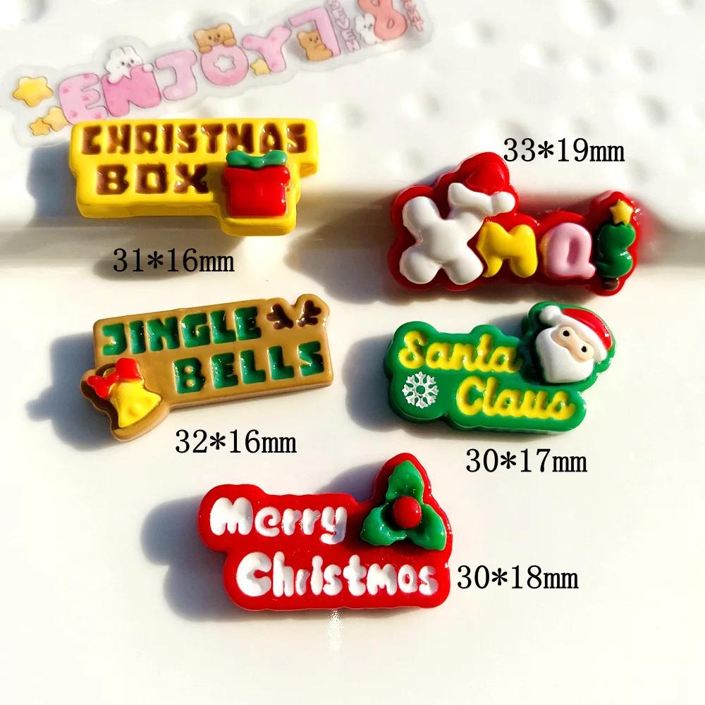 10pcs New Christmas Snowman Gift Figurine Resin Refrigerator Fridge Magnet Whiteboard Sticker Diy Decoration Kitchen Accessories