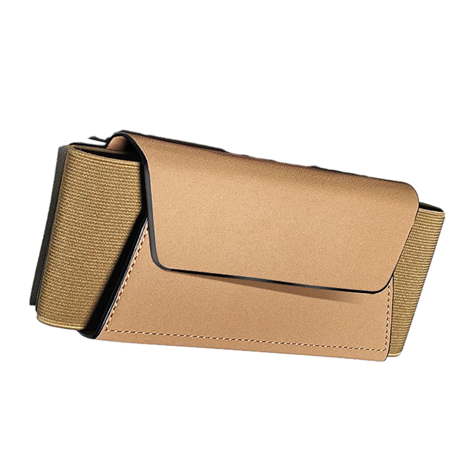 

Футляр для очков из меха для автомобильного козырька, держатель для солнцезащитных очков, держатель для карточек, многофункциональное хранилище для автомобильных аксессуаров бежевый