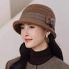 Women Winter Thickened Woolen Thermal Basin Hat Cold Resistant Warm Hat for Old Lady Grandma Mom