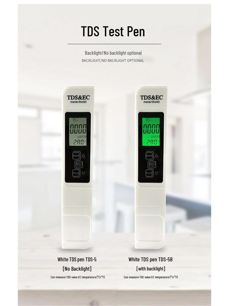 High-Precision Water Quality Detection Pen for Household Tap and Pure Water Testing