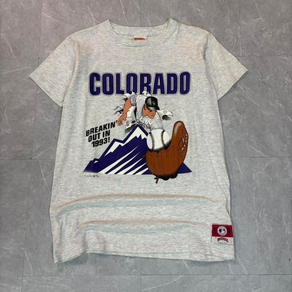 90s Colorado Rockies breakthrough grey nutmeg tee Size XL #rockies #baseball Unisex T-Shirt