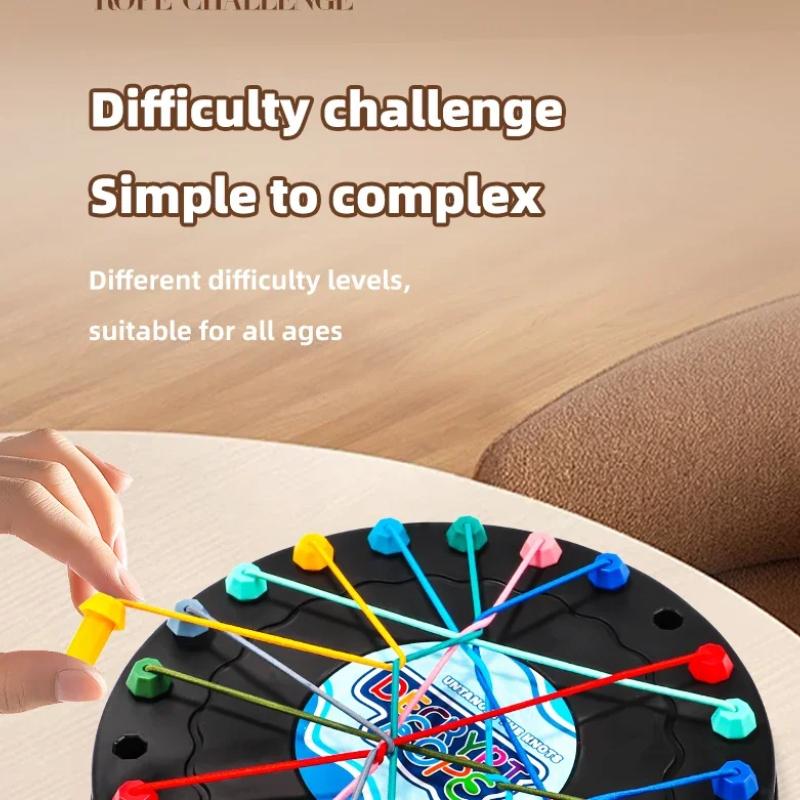 New Rope Untangling Challenge Twisted Rope Puzzle Toy Children Decoding Game Logical Training