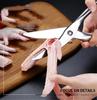 Kitchen Stainless Steel Shears Poultry Chicken  Scissors- Safety Lock