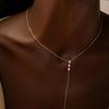 European Retro Gradient Water Drop Rhinestone Pendant Necklace - Elegant Birthday Gift for Girlfriend