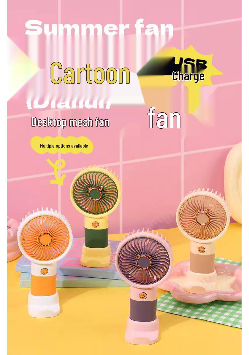 

Cute Cartoon Mini USB Fan & Phone Holder - Portable for Study & Office 15.1 cm