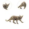 Kung Fu Tea Pet Cat Statue Desktop Decorations Antique Sculpture Brass Accessories Ceremony
