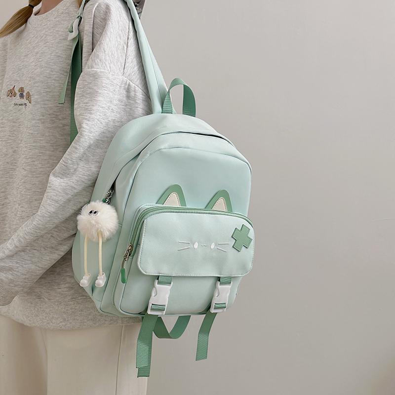 Cat Pattern Backpack Student Schoolbag Women's Travel Backpack