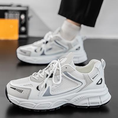 Men's Shoes 2025 New Spring Breathable Mesh Silver Dad Shoes Men's Fried Street Casual Trend Versatile Sports Shoes