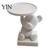 Matte Craft Storage Plate 3D Printed Polar Bear Tray, Cute Animal Ring Holder & Jewelry Dish, Small Item Tray Minimalist Desk Organizer for Keys Coins
