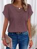 Spring/Summer 2025 Women's Lace Patchwork Casual T-Shirt