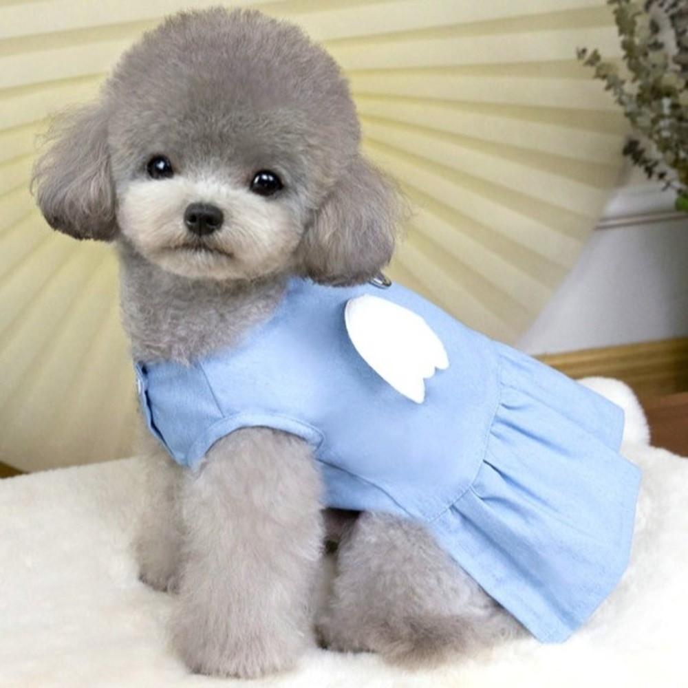 Adorable Dog Wings Skirt Comfortable Puppy Princess Dress Cat Traction Skirt  Pet Show
