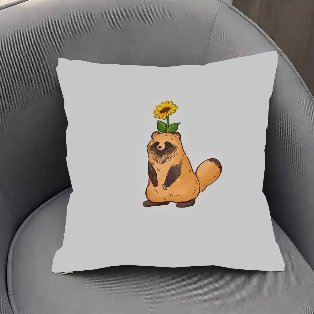With You And The R-Rain Anime Pillow Case Fashion Square Pillowcase Bedroom Sofa Room Ins Decoration Leisure